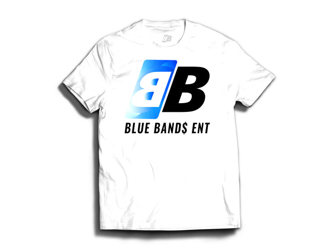 Classic Blue Bands Ent Logo (white)